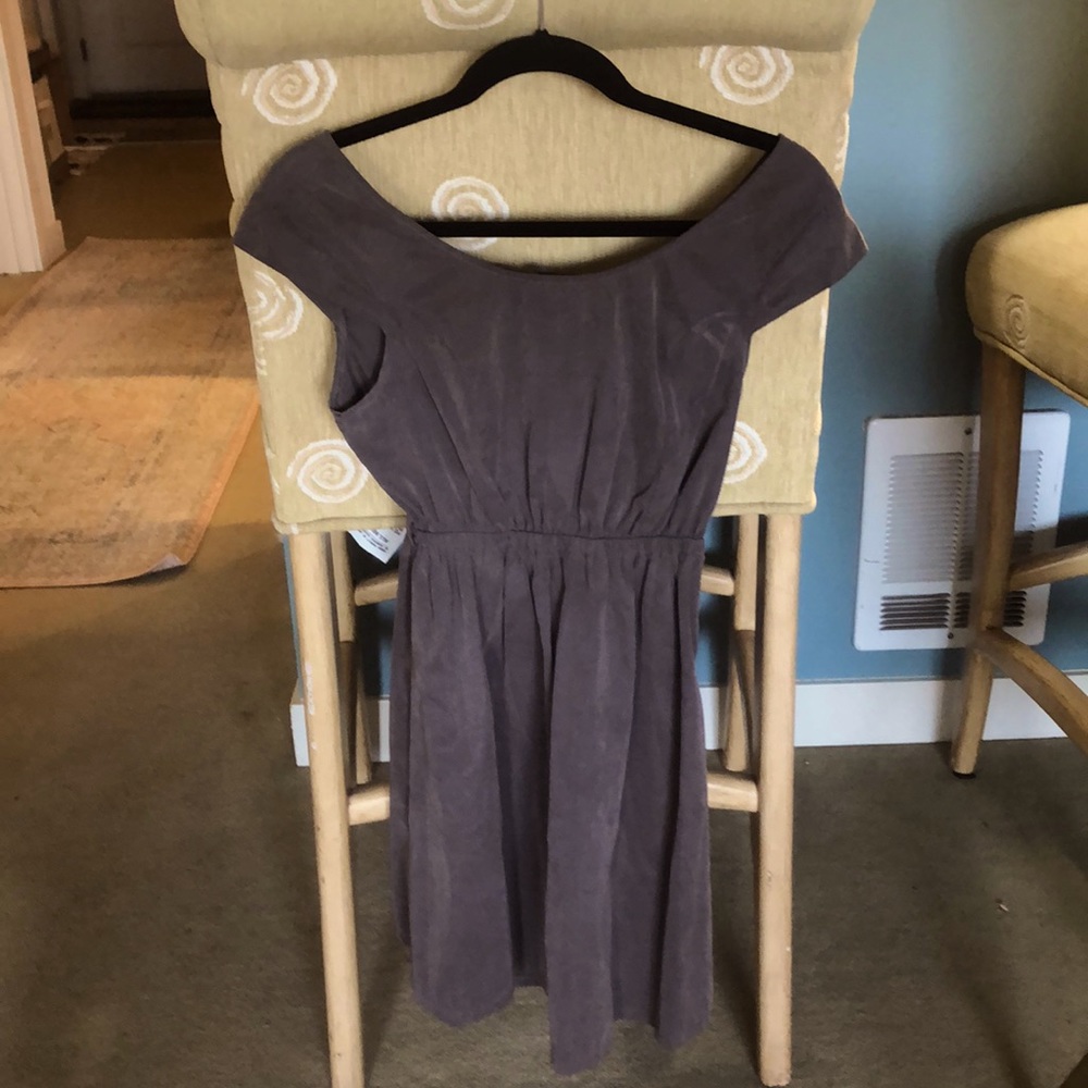 YA Los Angeles Grey Open Back Dress